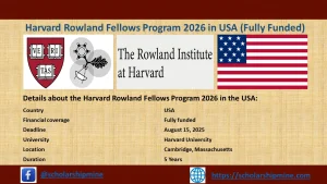 Read more about the article Harvard Rowland Fellows Program 2026 in USA (Fully Funded)