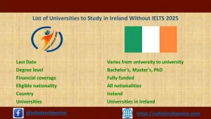 Read more about the article List of Universities to Study in Ireland Without IELTS 2025