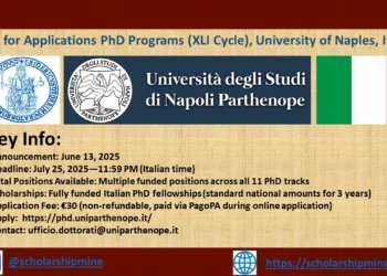 Call for Applications PhD Programs (XLI Cycle), University of Naples, Italy