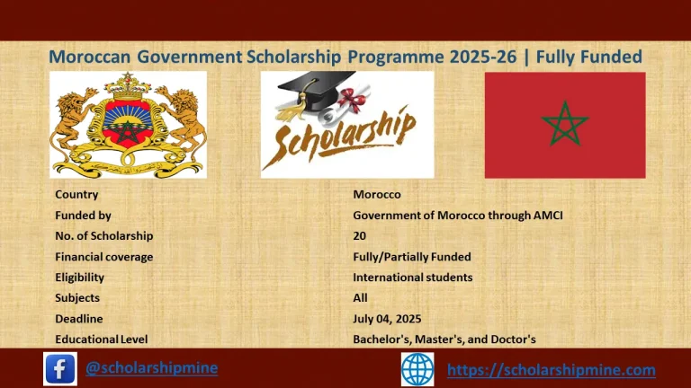 Moroccan Government Scholarship Programme 2025-26 | Fully Funded