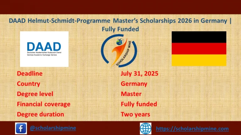 DAAD Helmut-Schmidt-Programme Master’s Scholarships 2026 in Germany | Fully Funded