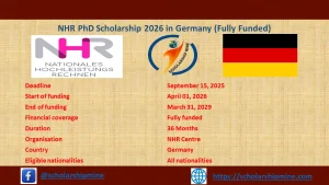 Read more about the article NHR PhD Scholarship 2026 in Germany (Fully Funded)