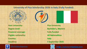 Read more about the article University of Pisa Scholarship 2026 in Italy (Fully Funded)