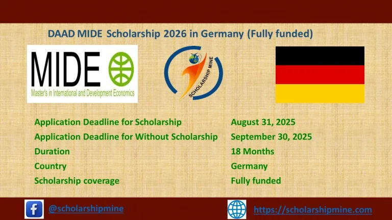 DAAD MIDE Scholarship 2026 in Germany (Fully funded)            