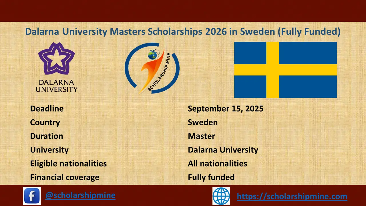 You are currently viewing Dalarna University Masters Scholarships 2026 in Sweden (Fully Funded)