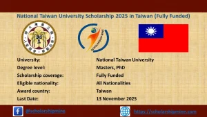 Read more about the article National Taiwan University Scholarship 2025 in Taiwan (Fully Funded)