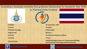 Read more about the article Chulabhorn Graduate Institute Post-graduate Scholarship for Academic Year 2026 in Thailand (Fully Funded)