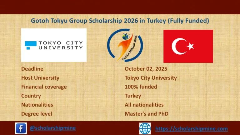 Gotoh Tokyu Group Scholarship 2026 in Turkey (Fully Funded)