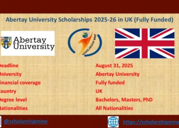 Abertay University Scholarships 2025-26 in UK (Fully Funded)