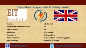 Read more about the article Ellison Scholars Program in UK 2026 (Fully Funded)