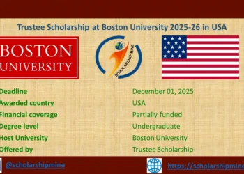 Trustee Scholarship at Boston University 2025-26 in USA