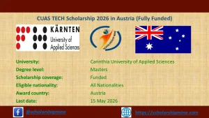 Read more about the article CUAS TECH Scholarship 2026 in Austria (Fully Funded)