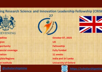 Chevening Research Science and Innovation Leadership Fellowship (CRISP) 2026-27