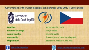 Read more about the article Government of the Czech Republic Scholarships 2026-2027 (Fully Funded)
