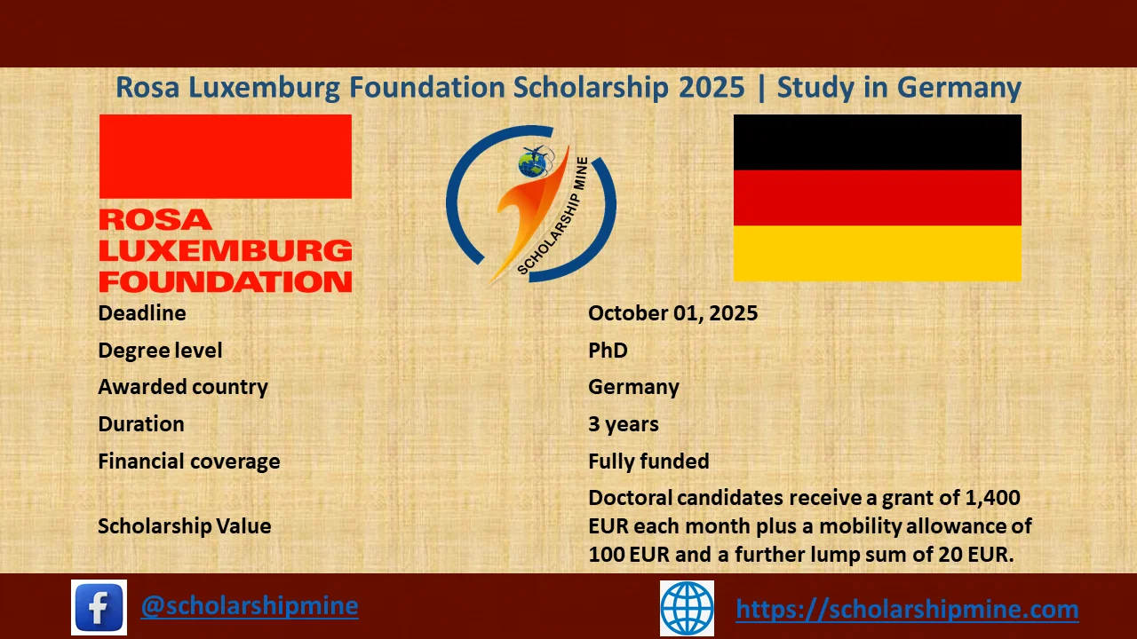You are currently viewing Rosa Luxemburg Foundation Scholarship 2025 in Germany (Fully funded)