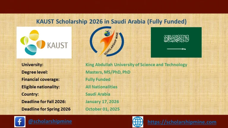 KAUST Scholarship 2026 in Saudi Arabia (Fully Funded)