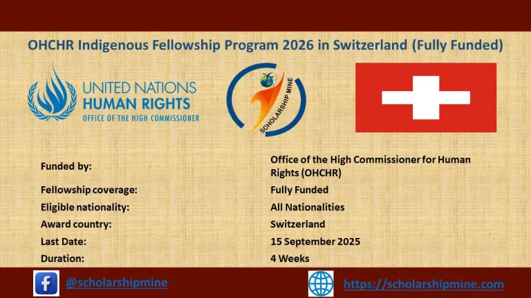 OHCHR Indigenous Fellowship Program 2026 in Switzerland (Fully Funded)
