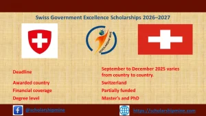 Read more about the article Swiss Government Excellence Scholarships 2026–2027