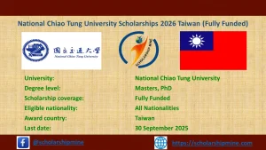 Read more about the article National Chiao Tung University Scholarships 2026 Taiwan (Fully Funded)