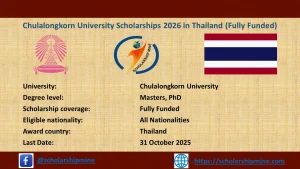 Read more about the article Chulalongkorn University Scholarships 2026 in Thailand (Fully Funded)