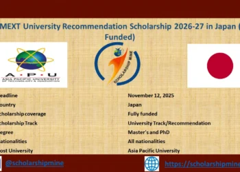 APU MEXT University Recommendation Scholarship 2026-27 in Japan (Fully Funded)