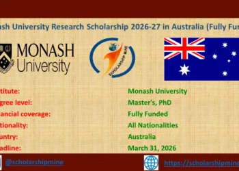 Monash University Research Scholarship 2026-27 in Australia (Fully Funded)