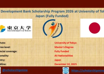 Asian Development Bank Scholarship Program 2026 at University of Tokyo in Japan (Fully Funded)