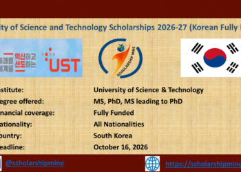 University of Science and Technology Scholarships 2026-27 (Korean Fully Funded)