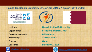 Read more about the article Hamad Bin Khalifa University Scholarship 2026-27 (Qatar Fully Funded)