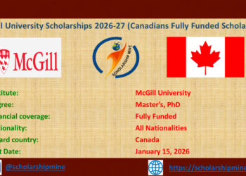 McGill University Scholarships 2026-27 (Canadians Fully Funded Scholarship)