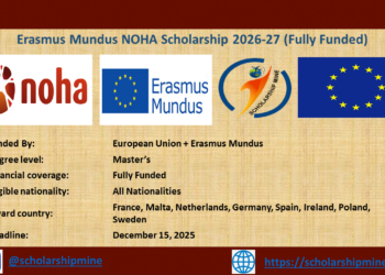 Erasmus Mundus NOHA Scholarship 2026-27 (Fully Funded)