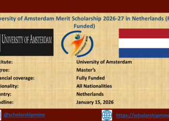 University of Amsterdam Merit Scholarship 2026-27 in Netherlands (Fully Funded)