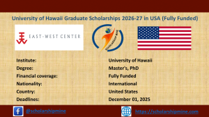 Read more about the article University of Hawaii Graduate Scholarships 2026-27 in USA (Fully Funded)