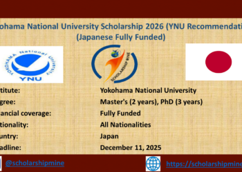 Yokohama National University Scholarship 2026 (YNU Recommendation) (Japanese Fully Funded)