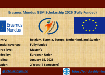 Erasmus Mundus GEM Scholarship 2026 (Fully Funded)