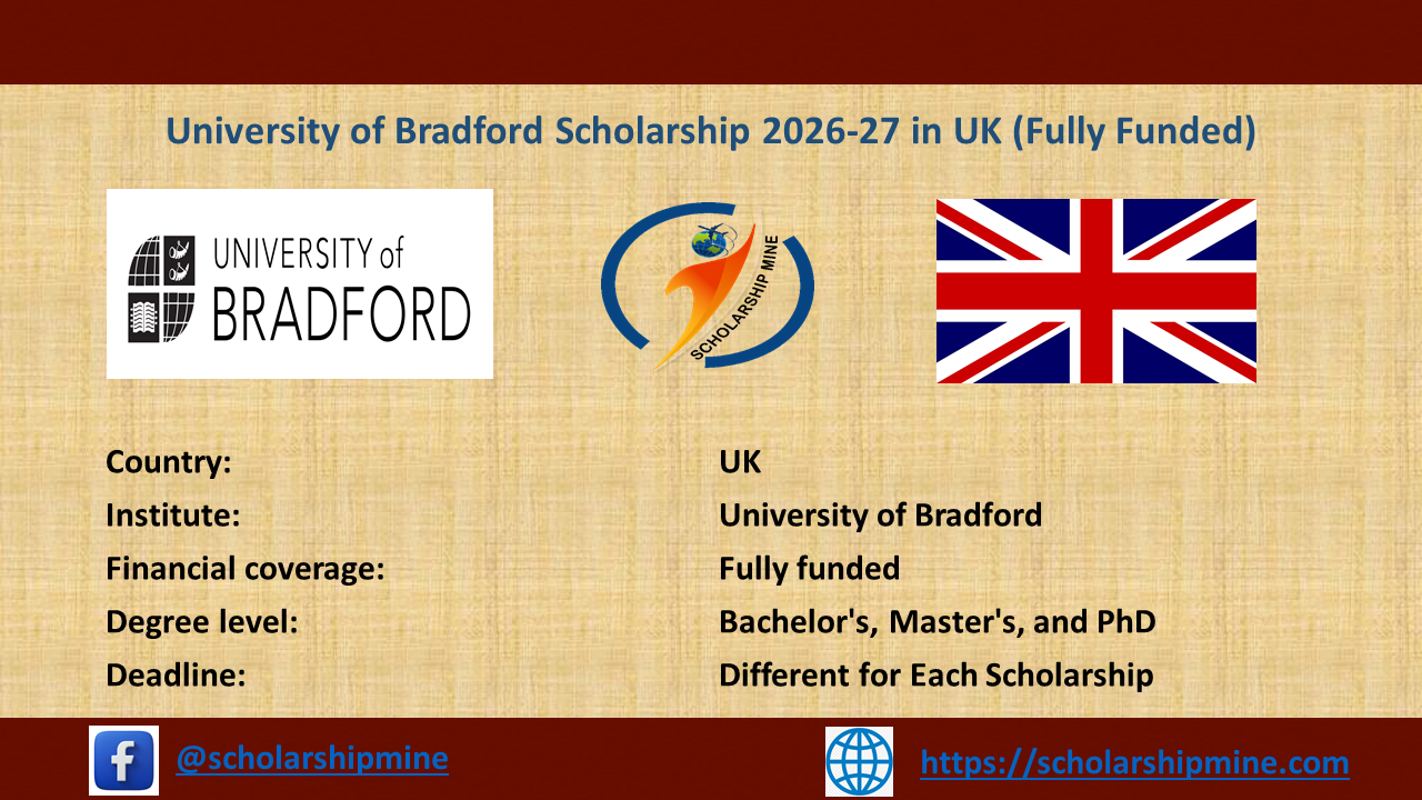 University of Bradford Scholarship 2026-27 in UK (Fully Funded)