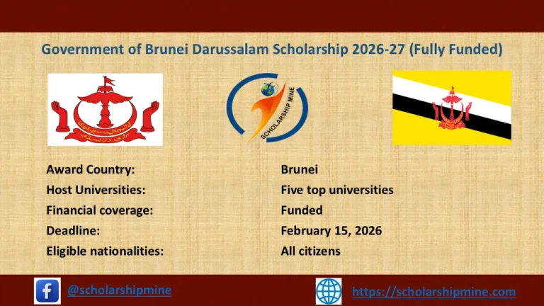 Government of Brunei Darussalam Scholarship 2026-27 (Fully Funded)
