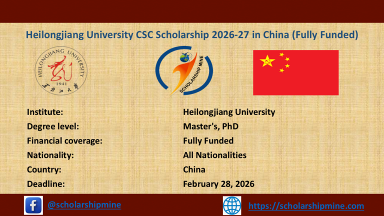 Heilongjiang University CSC Scholarship 2026-27 in China (Fully Funded)