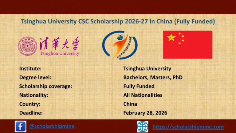 Tsinghua University CSC Scholarship 2026-27 in China (Fully Funded)