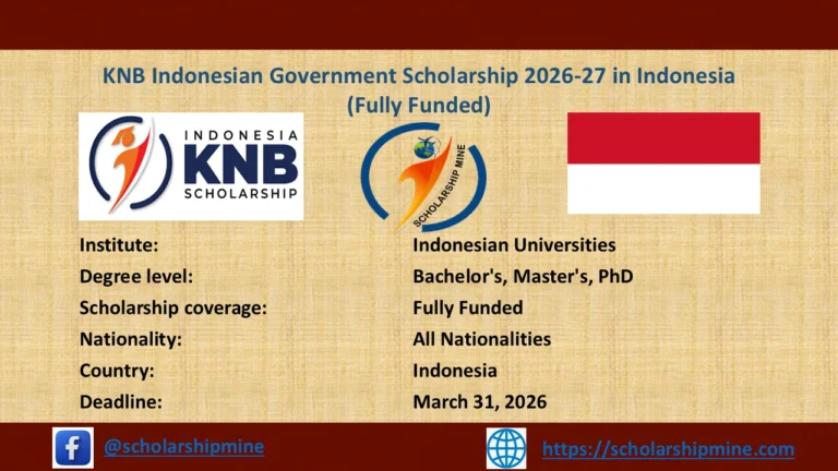 KNB Indonesian Government Scholarship 2026-27 in Indonesia (Fully Funded)