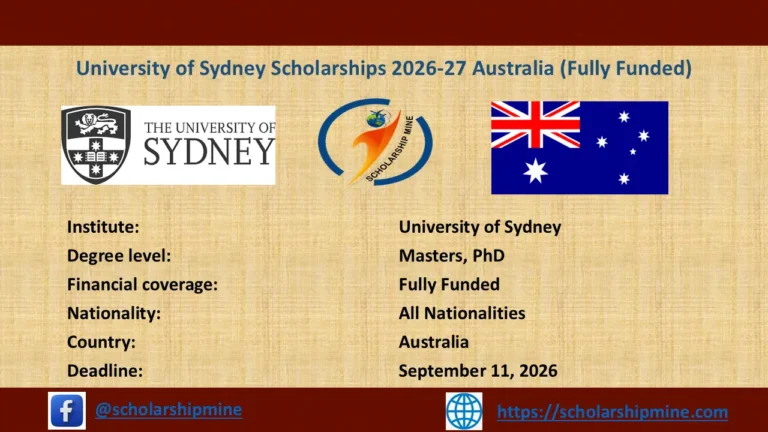 University of Sydney Scholarships 2026-27 Australia (Fully Funded)