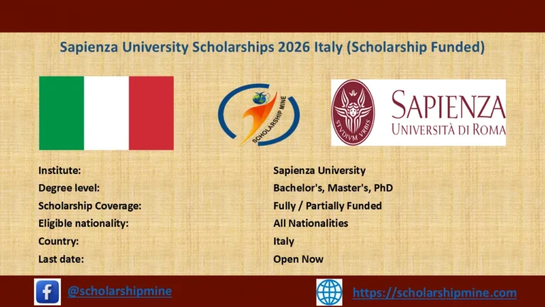 Sapienza University Scholarships 2026 Italy (Scholarship Funded)